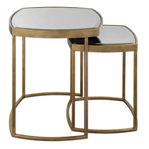 Uttermost Vista Gold Nesting Tables, Set Of 2 & Reviews | Perigold